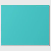 Helles Türkis Aquamarin Cyan Einfarbig Geschenkpapier (Flach)