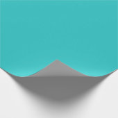 Helles Türkis Aquamarin Cyan Einfarbig Geschenkpapier (Ecke)