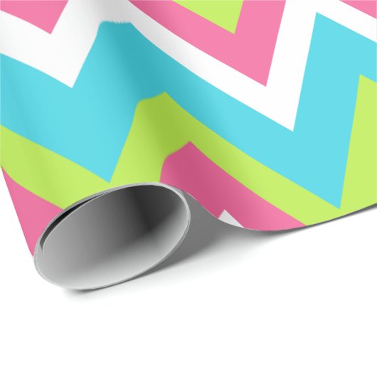 Helles türkisfarbenes Limones Rainbow Wrapper Geschenkpapier (Rolleneckpunkt)