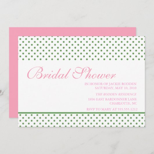 helles u. mutiges Brautparty Einladung (Vorne/Hinten)