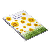 Helles und elegantes Sonnenblumendesign Notizblock (Rechte Seite)