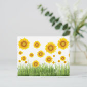 Helles und elegantes Sonnenblumendesign Postkarte (Stehend Vorderseite)