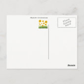 Helles und elegantes Sonnenblumendesign Postkarte (Rückseite)