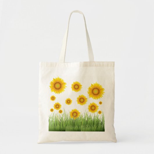 Helles und elegantes Sonnenblumendesign Tragetasche (Vorne)