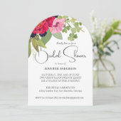 Helles und farbenfrohe Blumengarten Brautparty Einladung (Stehend Vorderseite)