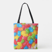 Helles und farbenfrohes, einzigartiges Abstraktes Tasche (Rückseite)