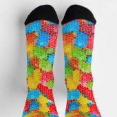 Helles und farbenfrohes, einzigartiges Muster Socken (Oben)