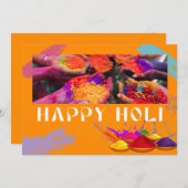 Helles und farbenfrohes Pulver für Holi-Feiern Mitteilungskarte (Vorne/Hinten)