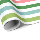 Helles und farbenfrohes Streifenmuster Geschenkpapier (Rolleneckpunkt)