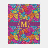 Helles und farbenfrohes Wirbles Wellenmuster Fleecedecke (Vorderseite)