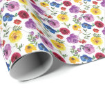 Helles und feines Blumengeschenk für Wasserfarben Geschenkpapier<br><div class="desc">Wrap Geschenke in diesem wunderschönen,  hellen und kühnen Aquarell florale Geschenkpapier verpackt! Ideal für jede Feier oder Veranstaltung.</div>