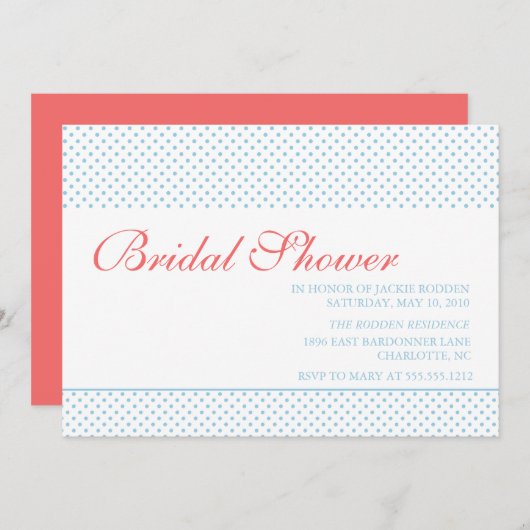 helles und feines Brautparty Einladung (Vorne/Hinten)