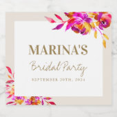 Helles und feines Brautparty Schaumweinetikett (Einzelnes Label)