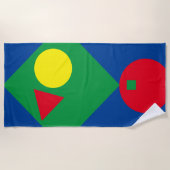 Helles und feines geometrisches Strandtuch (Vorderseite)