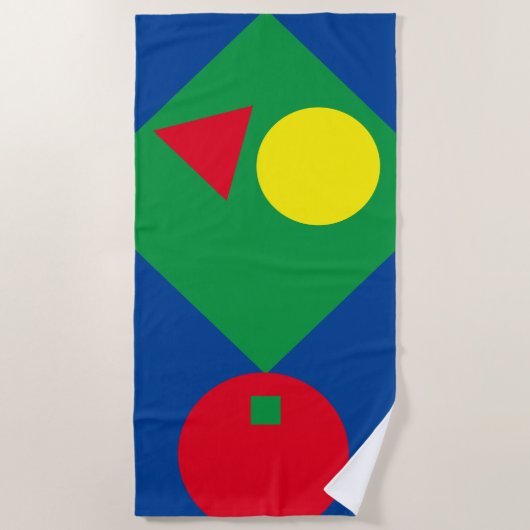 Helles und feines geometrisches Strandtuch (Vorderseite)