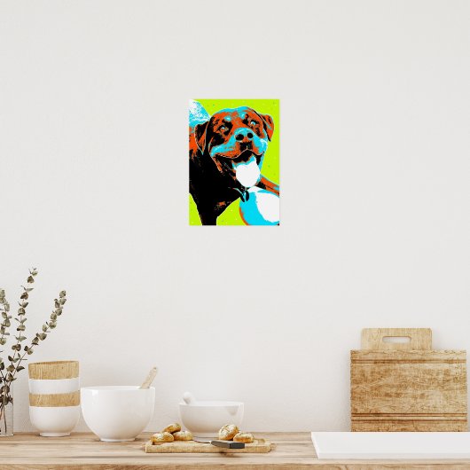 Helles und Fun Rottweiler Portrait Poster (Küche)