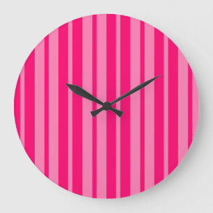 Helles und Hot Pink Stilelemente Design Große Wanduhr