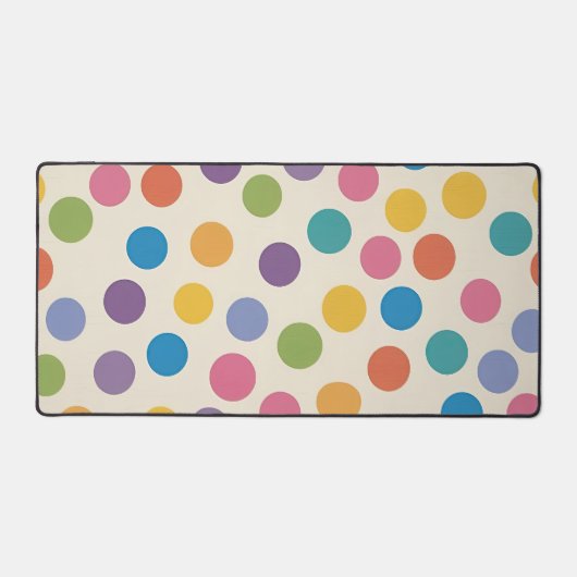 Helles und lustiges Abstraktes Hexagon-Design Schreibtischunterlage (Vorderseite)