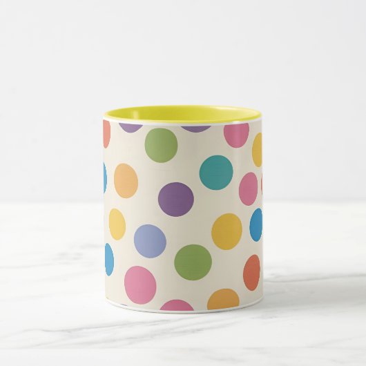 Helles und lustiges Abstraktes Hexagon-Design Tasse (Zentrum)