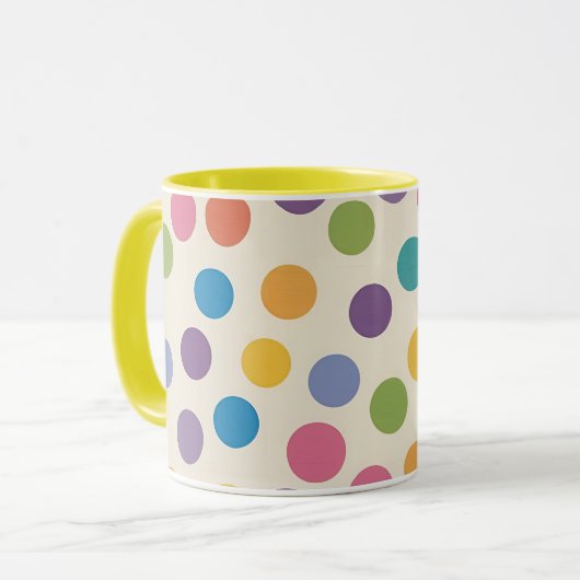 Helles und lustiges Abstraktes Hexagon-Design Tasse (Vorderseite Links)