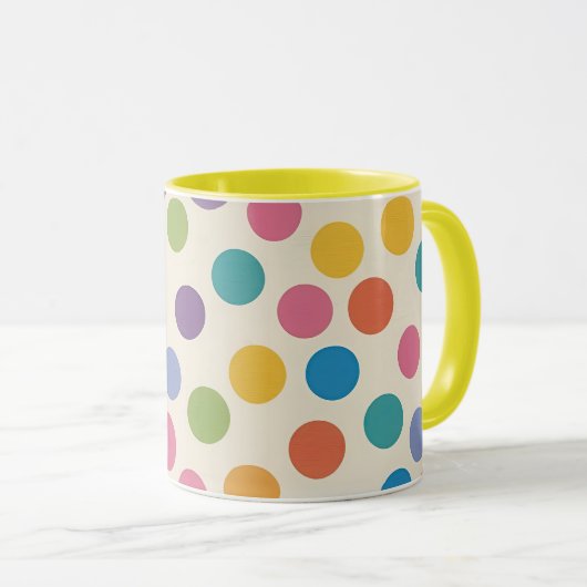 Helles und lustiges Abstraktes Hexagon-Design Tasse (VorderseiteRechts)