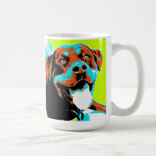 Helles und Spaß Rottweiler Porträt Kaffeetasse