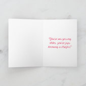 Helles und süßes Flamingo-Geburtstagsbild Karte (Innenseite)