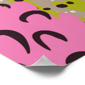 Helles Unterwasser-Illustrationsmuster mit schön Poster (Ecke)