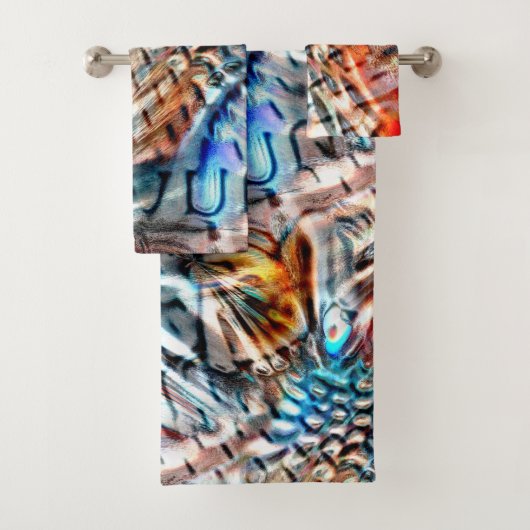 Helles, verdrilltes Samt oder Samt Badhandtuch Set (Insitu)