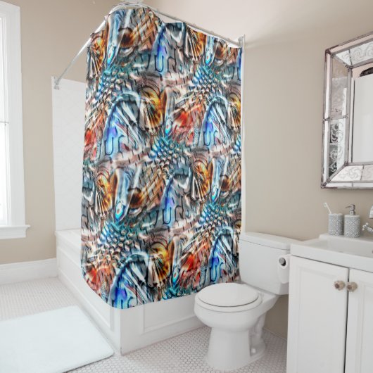 Helles, verdrilltes Samt oder Samt Duschvorhang (Beispiel)