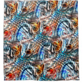 Helles, verdrilltes Samt oder Samt Duschvorhang (Vorderseite)