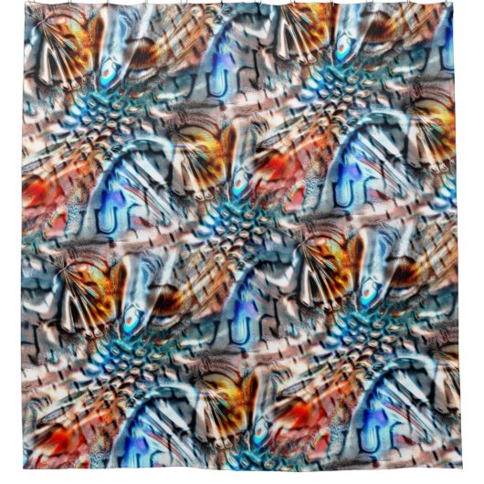 Helles, verdrilltes Samt oder Samt Duschvorhang (Vorderseite)