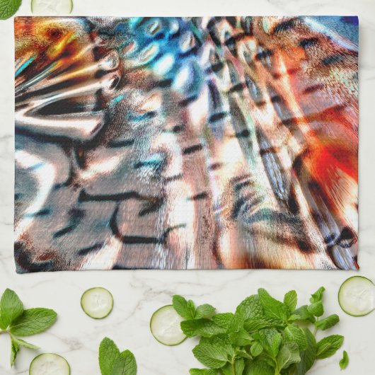 Helles, verdrilltes Samt oder Samt Geschirrtuch (Gefaltet)