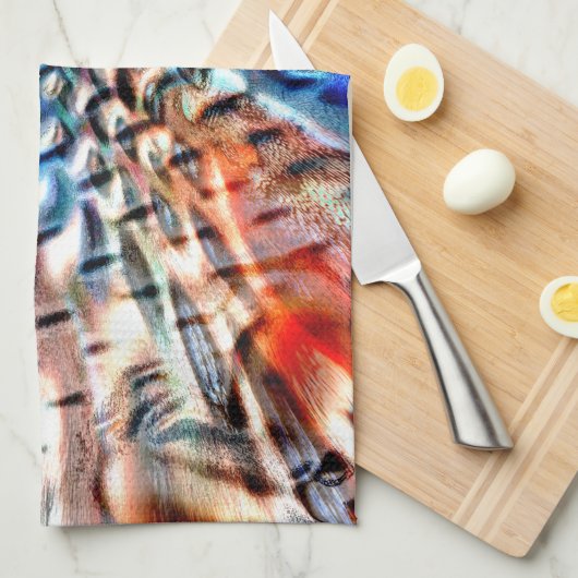 Helles, verdrilltes Samt oder Samt Geschirrtuch (Viertel Falte)