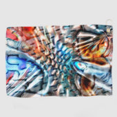 Helles, verdrilltes Samt oder Samt Golfhandtuch (Horizontal)