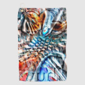 Helles, verdrilltes Samt oder Samt Golfhandtuch (Vorderseite)