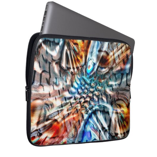 Helles, verdrilltes Samt oder Samt Laptopschutzhülle (Vorne Rechts)