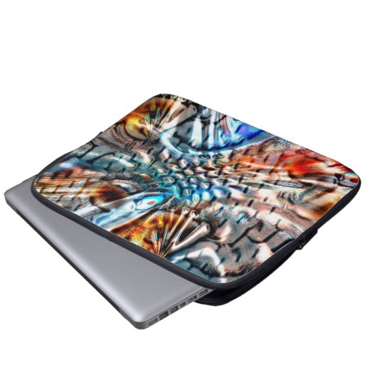 Helles, verdrilltes Samt oder Samt Laptopschutzhülle (Vorne Knopf)