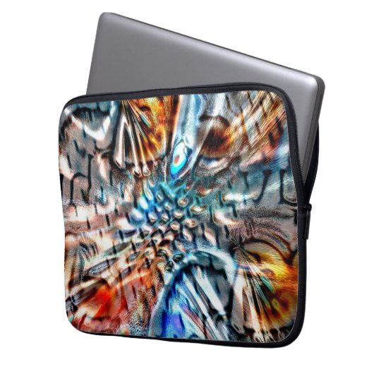 Helles, verdrilltes Samt oder Samt Laptopschutzhülle (Vorderseite Links)