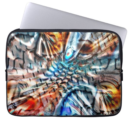 Helles, verdrilltes Samt oder Samt Laptopschutzhülle (Vorderseite)