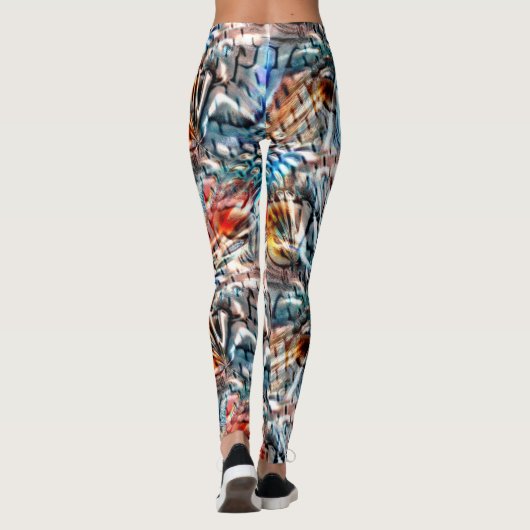 Helles, verdrilltes Samt oder Samt Leggings (Rückseite)
