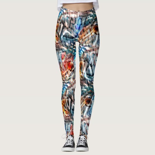 Helles, verdrilltes Samt oder Samt Leggings (Vorderseite)