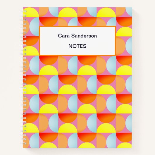 Helles Vergnügen Mitte des Jahrhunderts Moderne Ab Notizblock (Vorderseite)