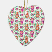 Helles Vintage-Blumenmuster Keramik Ornament (Links)