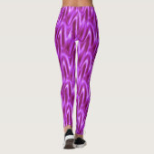 Helles Violet Wavy Muster Leggings (Rückseite)