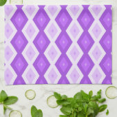 Helles violettes Diamantmuster Geschirrtuch (Gefaltet)