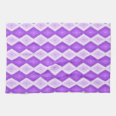 Helles violettes Diamantmuster Geschirrtuch (Horizontal)