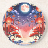 Helles Vollmond Getränkeuntersetzer (Vorne)