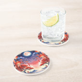 Helles Vollmond Getränkeuntersetzer (Seite)