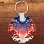 Helles Vollmond Schlüsselanhänger (Vorderseite)